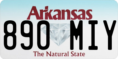 AR license plate 890MIY