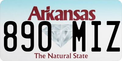AR license plate 890MIZ