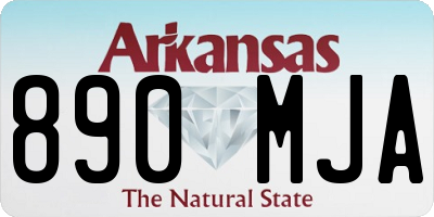 AR license plate 890MJA