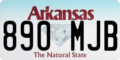 AR license plate 890MJB