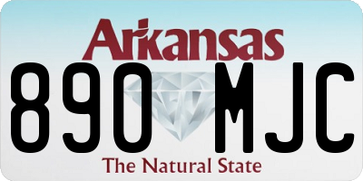 AR license plate 890MJC