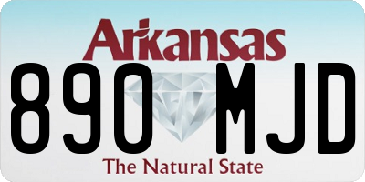 AR license plate 890MJD