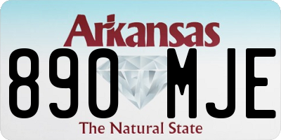AR license plate 890MJE