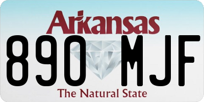 AR license plate 890MJF