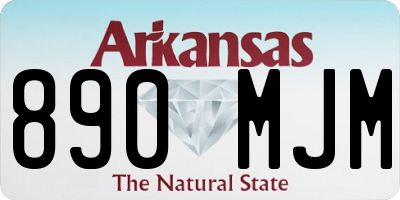 AR license plate 890MJM