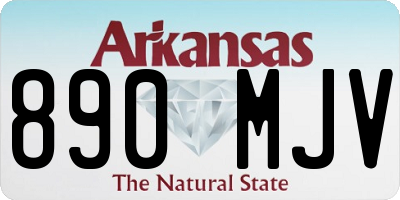 AR license plate 890MJV