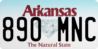 AR license plate 890MNC