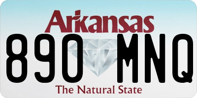 AR license plate 890MNQ