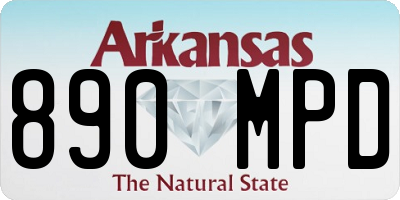 AR license plate 890MPD