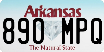 AR license plate 890MPQ