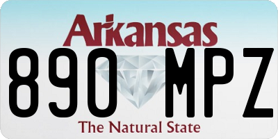 AR license plate 890MPZ