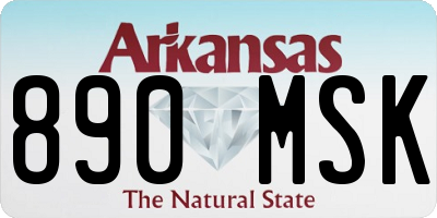 AR license plate 890MSK