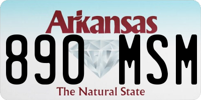 AR license plate 890MSM
