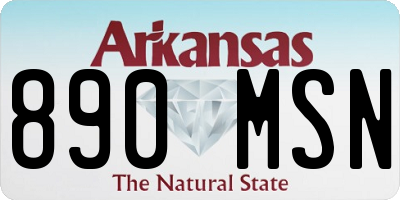 AR license plate 890MSN