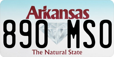 AR license plate 890MSO
