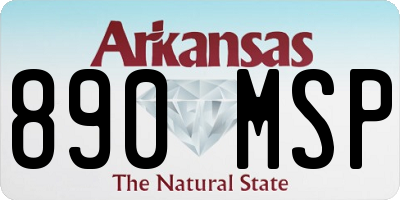 AR license plate 890MSP