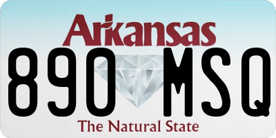 AR license plate 890MSQ