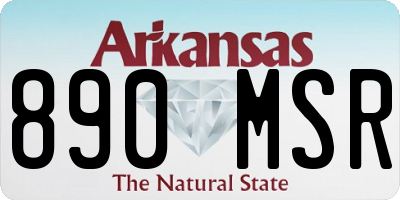 AR license plate 890MSR