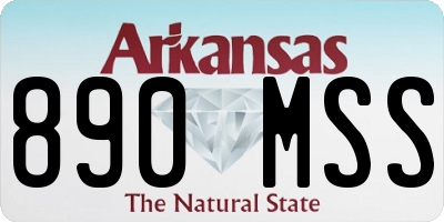 AR license plate 890MSS