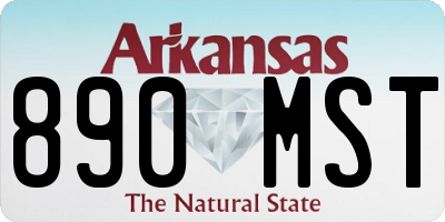 AR license plate 890MST