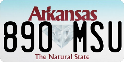 AR license plate 890MSU