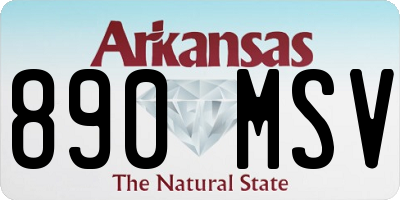 AR license plate 890MSV