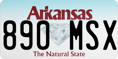 AR license plate 890MSX