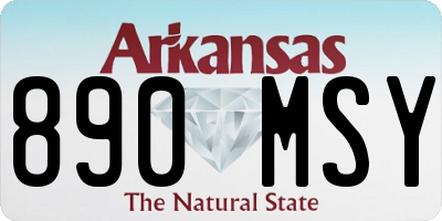 AR license plate 890MSY
