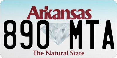 AR license plate 890MTA