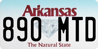 AR license plate 890MTD