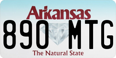 AR license plate 890MTG