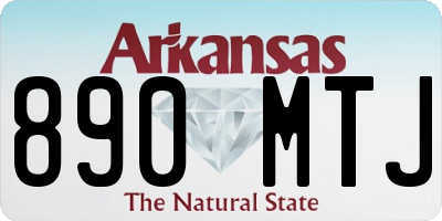 AR license plate 890MTJ
