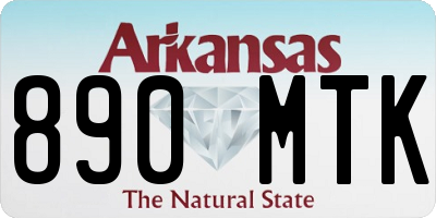 AR license plate 890MTK