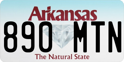 AR license plate 890MTN