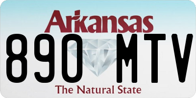 AR license plate 890MTV