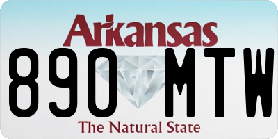 AR license plate 890MTW
