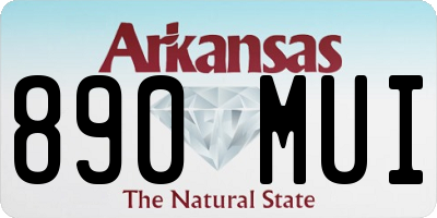 AR license plate 890MUI