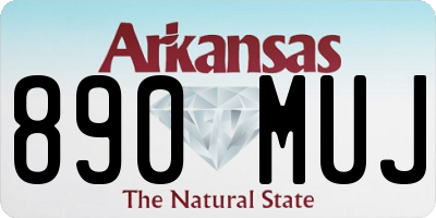 AR license plate 890MUJ