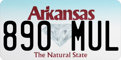 AR license plate 890MUL