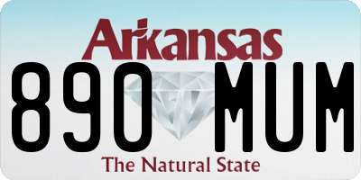 AR license plate 890MUM