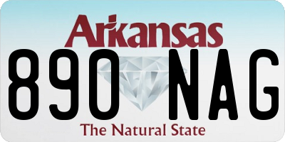 AR license plate 890NAG