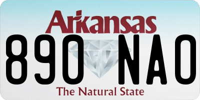 AR license plate 890NAO
