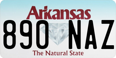 AR license plate 890NAZ