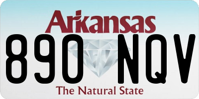 AR license plate 890NQV