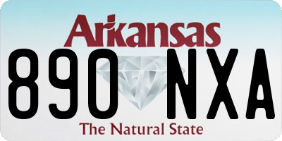 AR license plate 890NXA