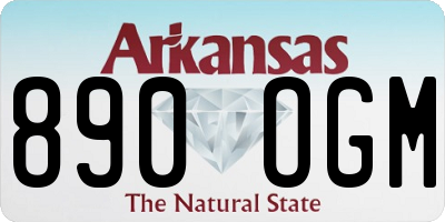 AR license plate 890OGM