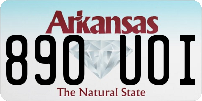 AR license plate 890UOI
