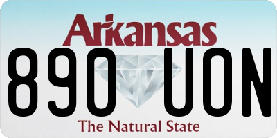 AR license plate 890UON