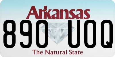 AR license plate 890UOQ