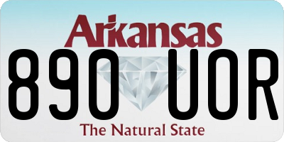 AR license plate 890UOR